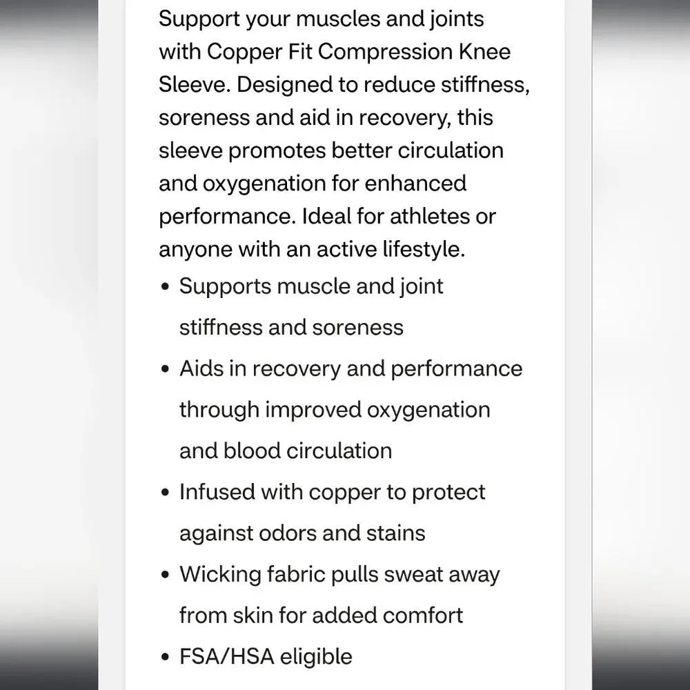 Copper‎ Fit Freedom Copper Infused Knee Sleeve
